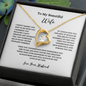 Gold heart-shaped necklace with diamond pendant gift for wife in ShineOn Fulfillment box