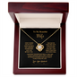 Gold necklace in wooden box with heartfelt message to wife perfect gift for wife from ShineOn Fulfillment
