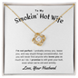 Gift for Wife Love Knot Necklace by ShineOn Fulfillment with gold chain and sparkling centerpiece