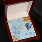 Gift for Wife Necklace with gold heart pendant in a wooden gift box with a sentimental message