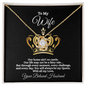 Gift for Wife Necklace gold heart pendant with clear stones in black gift box from ShineOn Fulfillment