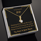Gift for Wife necklace with gold chain and sparkling pendant in elegant black gift box