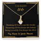 Gift for Wife necklace with gold chain and sparkling pendant in elegant black and gold box