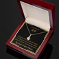 Gift for Wife necklace gold pendant with heart design in elegant wooden jewelry box from ShineOn Fulfillment