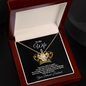 Gift for Wife Necklace with gold crown pendant in a wooden box by ShineOn Fulfillment