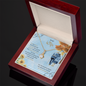 Gift for Wife Necklace by ShineOn Fulfillment in a wooden box with a heartfelt message card and sunflower design