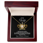 Gift for Wife Necklace gold heart pendant with diamond in wooden box from ShineOn Fulfillment