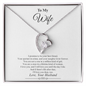 Gift for Wife Necklace from ShineOn Fulfillment heart pendant with clear stone in gift box