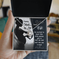Gift for wife Necklace with heart pendant in gift box featuring Mother's Day message