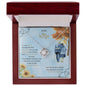 Gift for Wife Necklace with intricate flower pendant in a wooden gift box by ShineOn Fulfillment