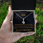 Gift for Wife necklace with silver pendant in black ShineOn Fulfillment box with romantic message