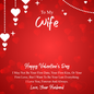 Gift for Wife Necklace with Heart Box Valentine’s Day love message from husband on red background