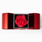 Gift for Wife Necklace with Red Heart Box featuring a red rose inside a stylish red case