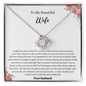 ShineOn Fulfillment silver heart-shaped necklace gift for wife on christmas with heartfelt message