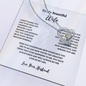 Heart-shaped silver necklace with crystal pendant gift for wife from ShineOn Fulfillment
