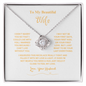 ShineOn Fulfillment elegant necklace featuring a sparkling knot pendant gift for wife in a message box