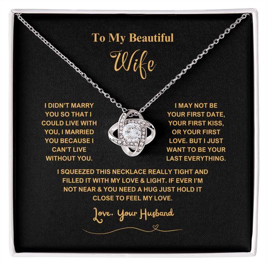ShineOn Fulfillment necklace with gift for wife inscription and heartfelt love message from husband