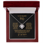 ShineOn Fulfillment silver necklace in wooden gift box with heartfelt message, perfect gift for wife
