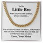 Gold chain necklace in box with inspirational message, perfect gift for your brother from ShineOn Fulfillment