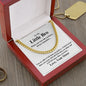 Gold chain necklace in a wooden box with a card gift for your brother from ShineOn Fulfillment