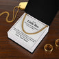 Gold chain necklace in box with a heartfelt message, perfect gift for your brother from ShineOn Fulfillment