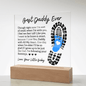 Acrylic plaque with Best Daddy Ever poem and footprint design gift idea for a dad from Someone Said Gift