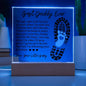 Someone Said Gift acrylic plaque with message and footprint design gift idea for a dad