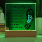 Someone Said Gift acrylic light with heartfelt message and footprints, perfect gift idea for a dad