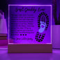 Someone Said Gift acrylic light with best daddy ever poem and footprint design gift idea for a dad