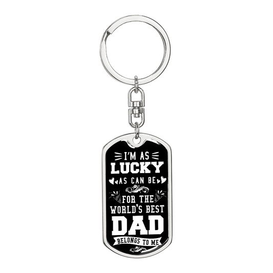 Someone Said Gift dog tag keychain with world's best dad quote gift idea for a dad