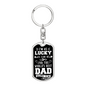 Someone Said Gift dog tag keychain with world's best dad quote gift idea for a dad