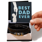 Someone Said Gift black braided bracelet with metal accents in gift box best gift idea for a dad