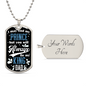 Someone Said Gift dog tag necklace with engraved message gift idea for a dad customizable keychain