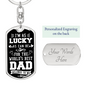 Someone Said Gift dog tag keychain with world’s best dad message and customizable engraving gift idea for a dad