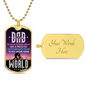 Someone Said Gift gold dog tag necklace with inspirational dad message gift idea for a dad