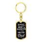 Gold dog tag keychain from Someone Said Gift with amazing dad quote gift idea for a dad