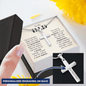 Someone Said Gift silver cross necklace with personalized engraving in gift box, gift idea for a dad