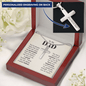 Someone Said Gift silver cross necklace with personalized engraving in gift box gift idea for a dad