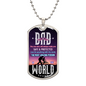 Dog tag necklace gift idea for a dad with protective and amazing dad design by Someone Said Gift