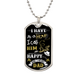 Dog tag necklace with Happy Birthday Dad design gift idea for a dad from Someone Said Gift