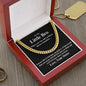 Gold chain necklace in wooden box with message card for brother gift by ShineOn Fulfillment