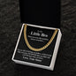 Gold chain necklace in gift box with message from sister for brother gift by ShineOn Fulfillment