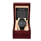 Black ShineOn Fulfillment men's watch in elegant wooden gift box perfect for gift presents for him