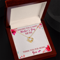 ShineOn Fulfillment thank you for being love knot necklace gold pendant with crystals in Mothers Day gift box
