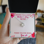 ShineOn Fulfillment thank you for being love knot necklace in floral Mothers Day gift box