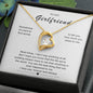 Gold heart-shaped ShineOn Fulfillment Gift for Girlfriend Forever Necklace with crystal in gift box