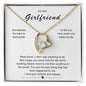 Gift for Girlfriend Forever Necklace gold heart pendant with crystal in gift box by ShineOn Fulfillment
