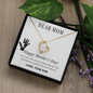 Gift for Mom Necklace with gold heart pendant and sparkling stone in a Dear Mom gift box