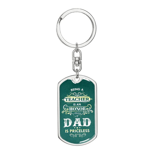 Someone Said Gift teacher appreciation dog tag keychain with dad quote gift idea for teacher appreciation