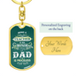 Gold dog tag keychain with teacher appreciation message gift idea for teacher appreciation personalized engraving